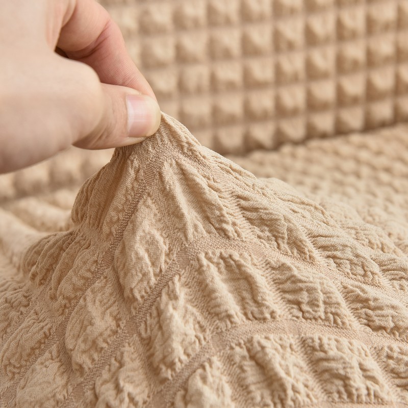 [HG48944-CRE-2-S] Funda de sofá con falda, cubierta 16556338 (Creamy White, 2-seater 120-170cm)