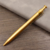 Tungsten steel head Bronze pen handmade machine gun pen Creative retro pure copper bolt bamboo style tactical pen