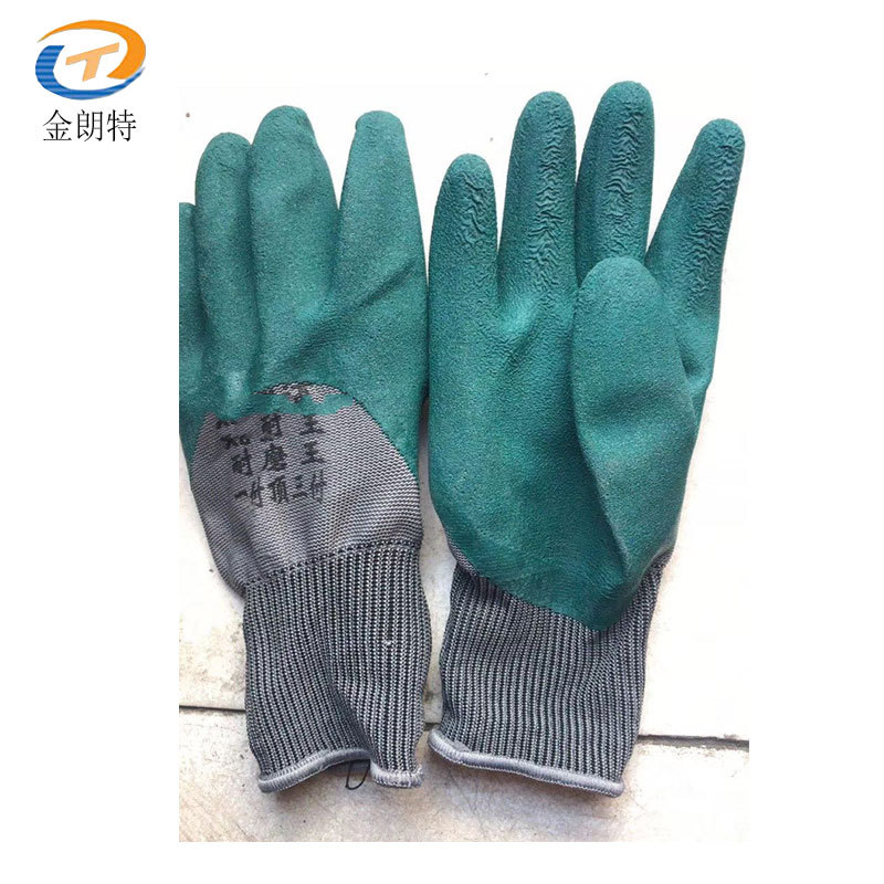 現貨特價 PVC黃點塑紗手套防滑耐磨點膠點珠建築工地機械勞保手套