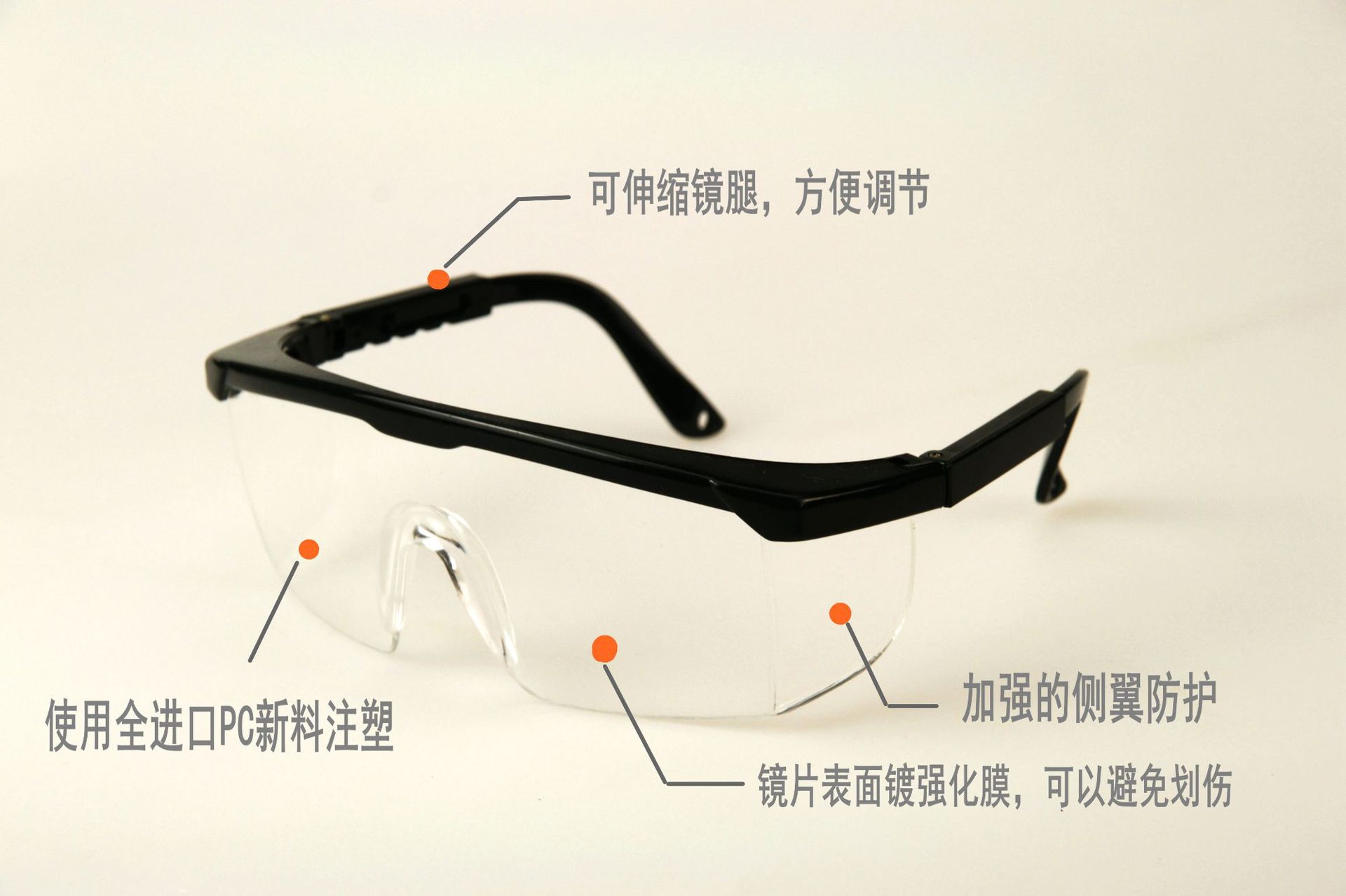 厂家供应新款卫生防护眼镜