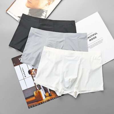 man Mesh No trace Underwear Nylon fabric Solid Boxer summer Cross border Foreign trade Of large number goods in stock