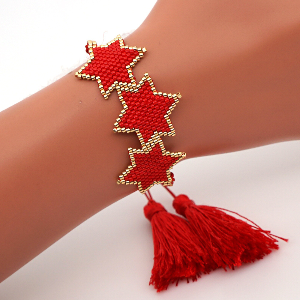 Nueva Pulsera De Patrón De Estrella Hexagonal Tejida A Mano Miyuki De Moda display picture 27