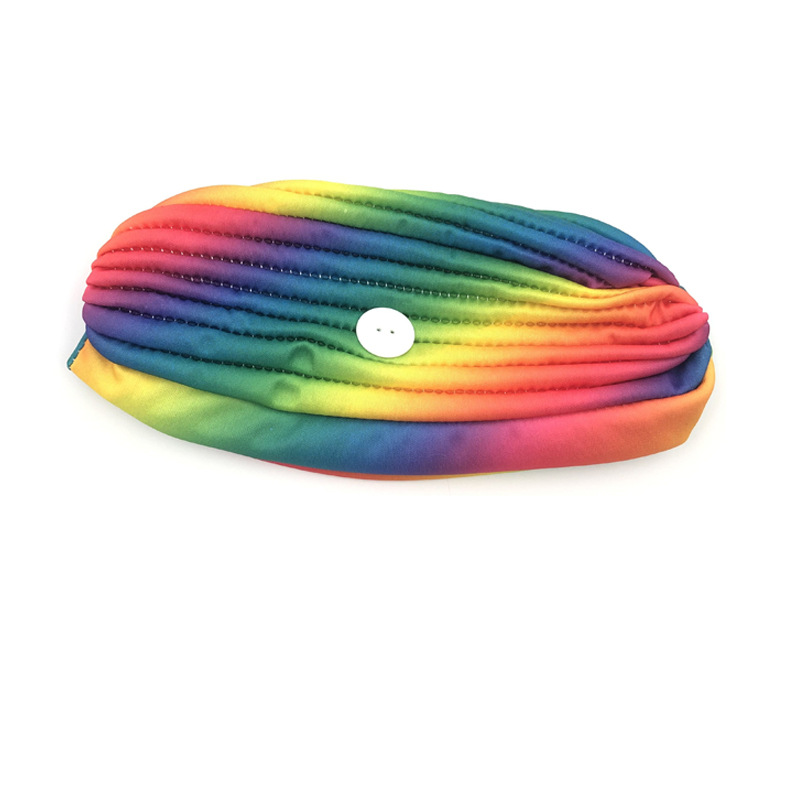 The New Fashion Colorful Stripe Fabric Headband Button Anti-le Hairband Wholesale display picture 20