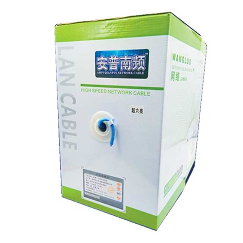 Category 6 Super Gigabit Pure Copper Core Unshielded Network Cable Gray Blue Outdoor Water Blocking Cat6 Engineering Broadband Twisted Pair Network Cable