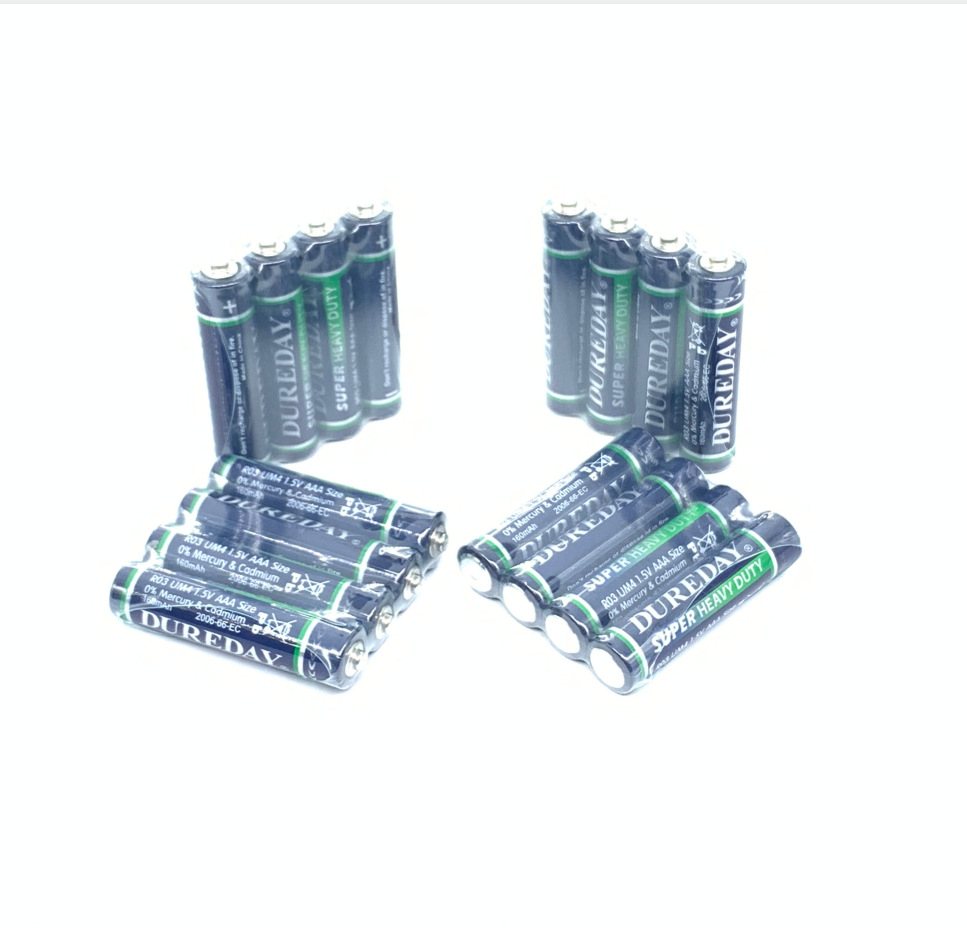 DUREDAY碳性7号电池 R03 AAA 出口工业配套玩具手电筒