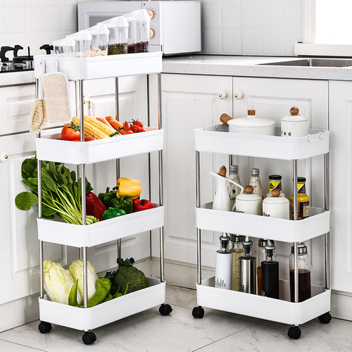 Bathroom storage rack gap trolley storage rack removable floor bathroom kitchen gap storage rack