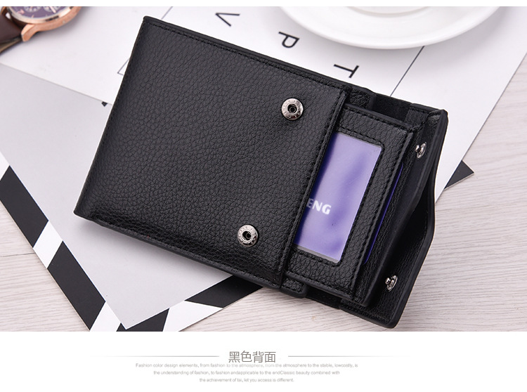 Foreign Trade Us Dollar Clip Driver's License Card Bag Pu New Cross-border Short Men Wallet display picture 3