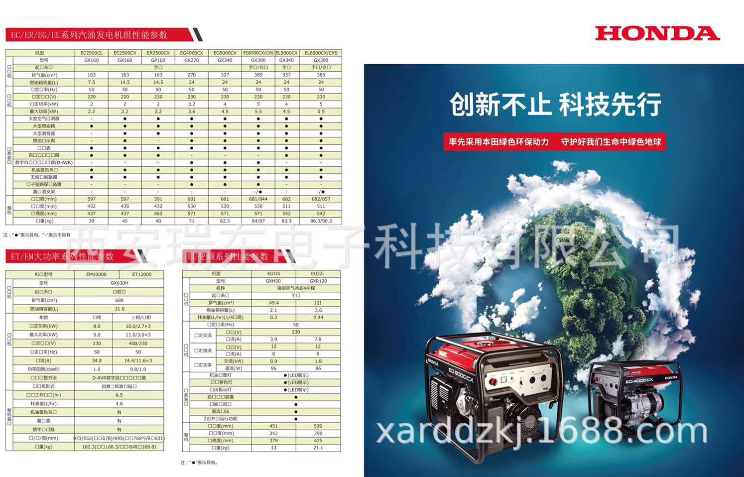 本田发电机 嘉陵本田发电机 本田水泵全系列产品