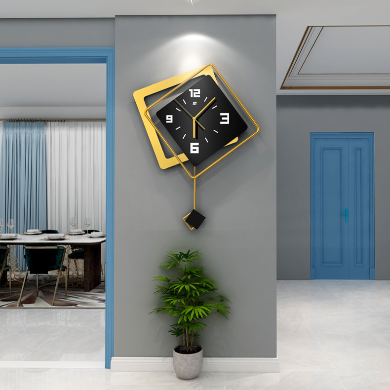 Light Luxury Clock Wall Clock Living Room Nordic Minimalist Home Decoration Fashion Creative Personality Wall Watch Decoration Clock Hanging Wall