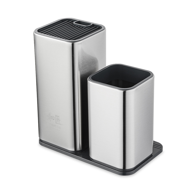 430不锈钢厨房刀具刀座收纳架随意插 厨房收纳置物座沥水刀座