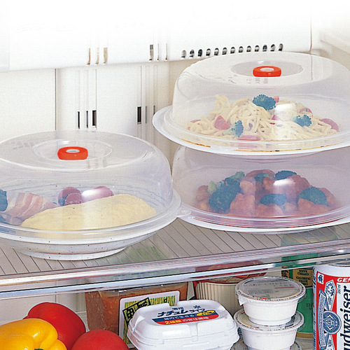 Japan imported INOMATA plastic microwave heating lid plate lid bowl lid kitchen sealing lid fresh-keeping lid