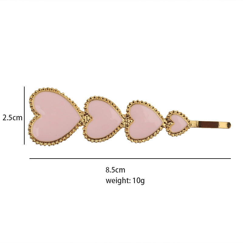 Sweet Heart Shape Alloy Plating Hair Clip 1 Piece display picture 1