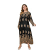 Middle East Large Women's Malaysian Spring Dress Long Dress