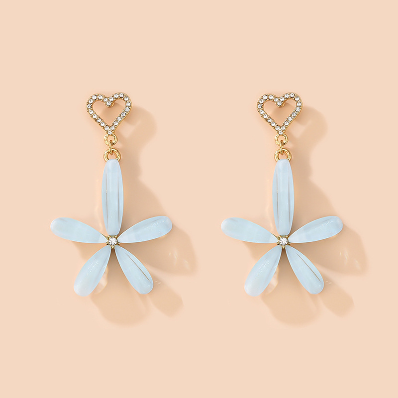 Korean Sweet Petal Earrings display picture 4