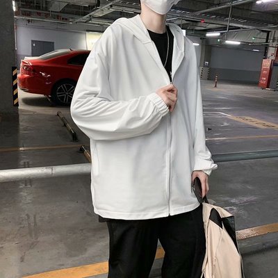 港风ins纯色外套男春秋季新款韩版潮流帅气立领宽松百搭工装夹克