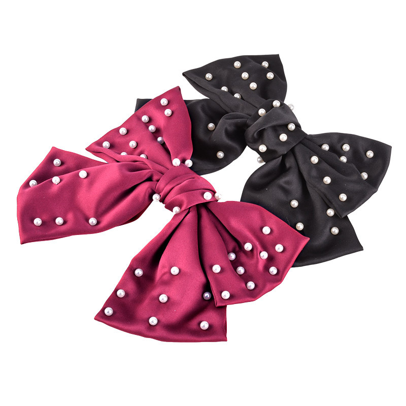 Fashion Pearl Bow Hairpin display picture 5