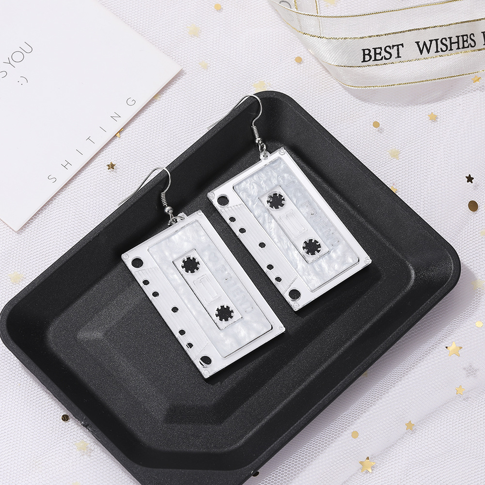 Korean New Fashion Exaggerated Acrylic Music Wild Earrings Women Wholesale display picture 2