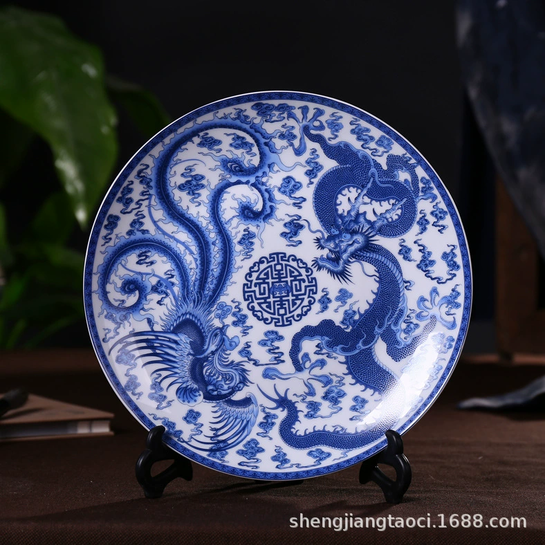 Керамическая porcelain керамические голубые и белые украшения для гостиной, домашний декор, простой и элегантный дизайн