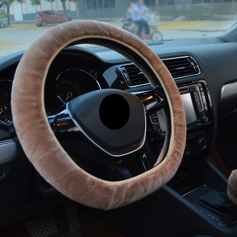 Cubierta de la rueda de dirección coche felpa anillo no de goma otoño e invierno cálido práctico hombres y mujeres volante cubierta de la fábrica al por mayor cubierta de la manija