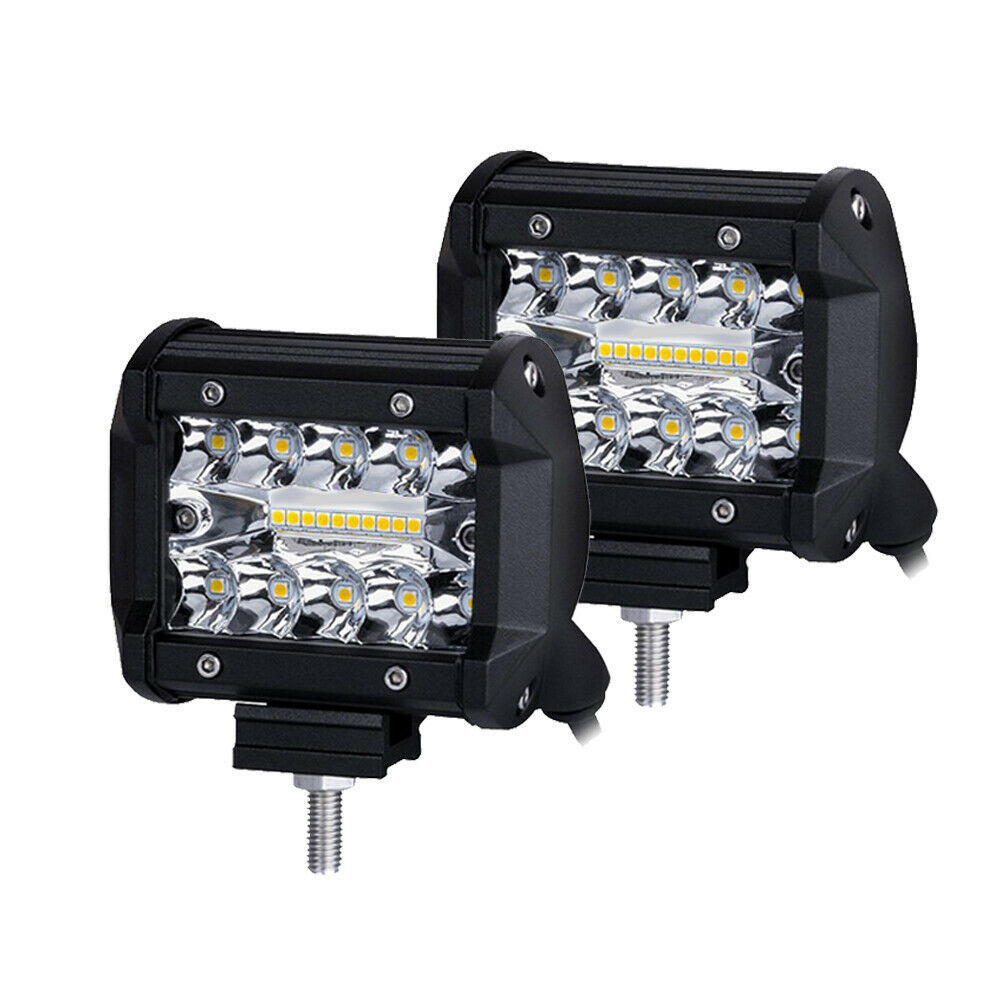 Transfronterizo de 4 pulgadas 120W lámpara de trabajo 20LED vehículo todoterreno auto camión 3 filas 60W 3030 image 2