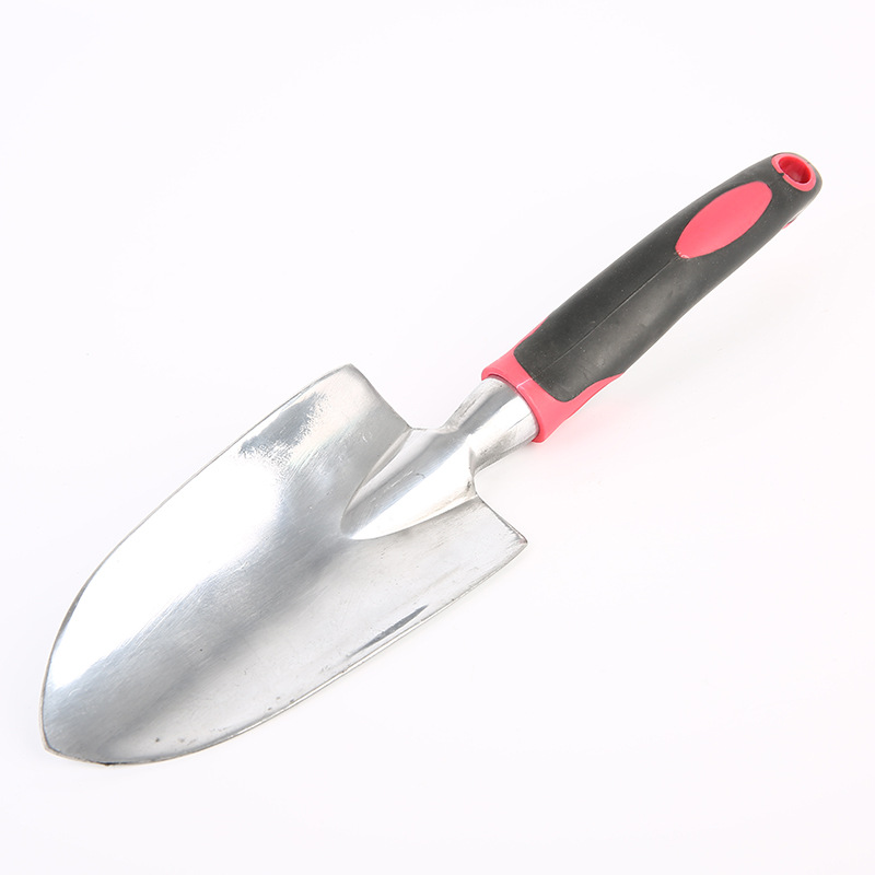 Amazon suministro directo de herramientas de jardín traje de pala de aleación de aluminio de magnesio pala de hierro tenedor mango de silicona de dos colores