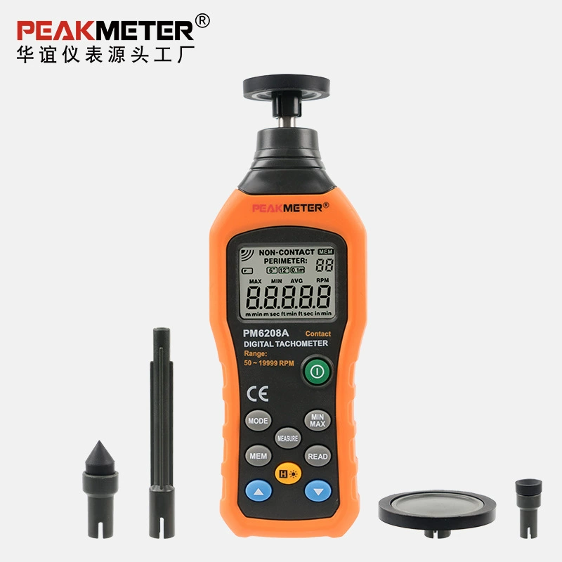 PEAKMETER/Huayi PM6208A контактный Тахометр электронный Тахометр Заводской магазин