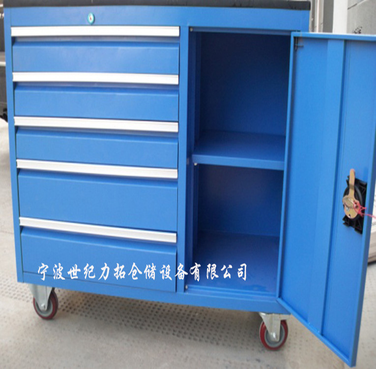 宁波厂家重型金属工具车加厚铁皮柜五金工具存放柜五斗一门工具车