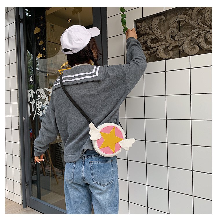 اليابانية أزياء جديد لطيف الكرتون ماجيك ساكورا قماش الكتف حقيبة فتاة لطيف مضحك محفظة بالجملة display picture 14
