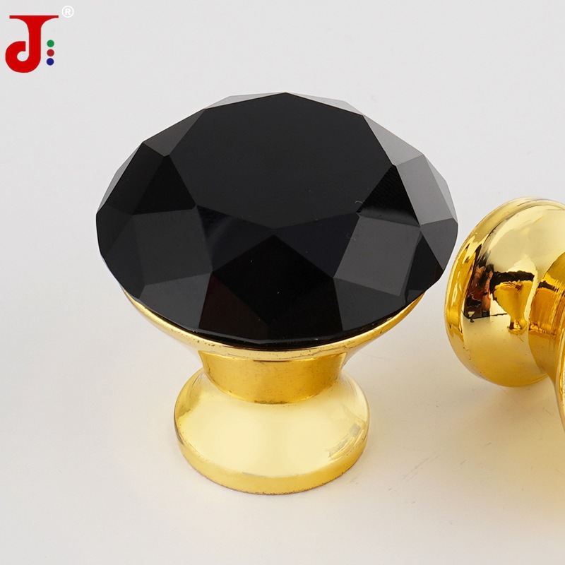 Ventas directas de cristal mango de aleación de zinc muebles mango de gabinete mango de baño mango de puerta de madera mango de hardware mango de oro