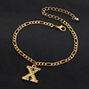 Brand accessory, universal pendant with letters, ankle bracelet, European style, wholesale