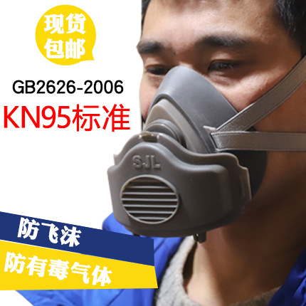 普达防毒面具KN95标准面罩化工防尘防飞沫甲醛打农药汽车喷漆专用|ms