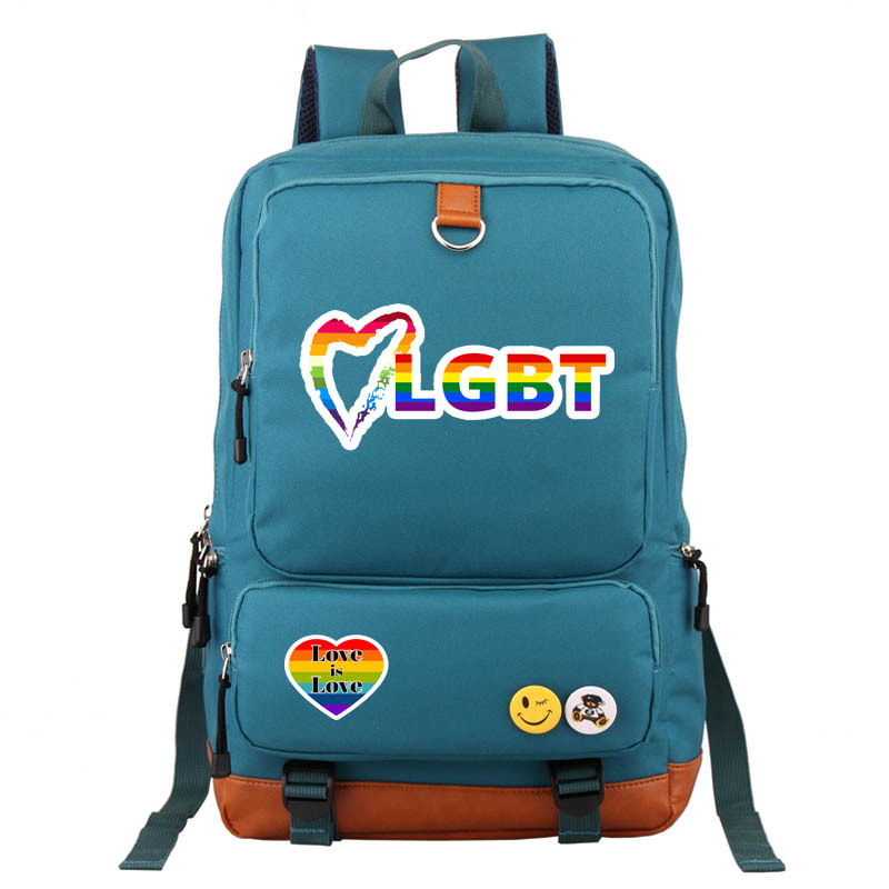 Waterproof 20 Inch Letter Rainbow Holiday Daily School Backpack display picture 25