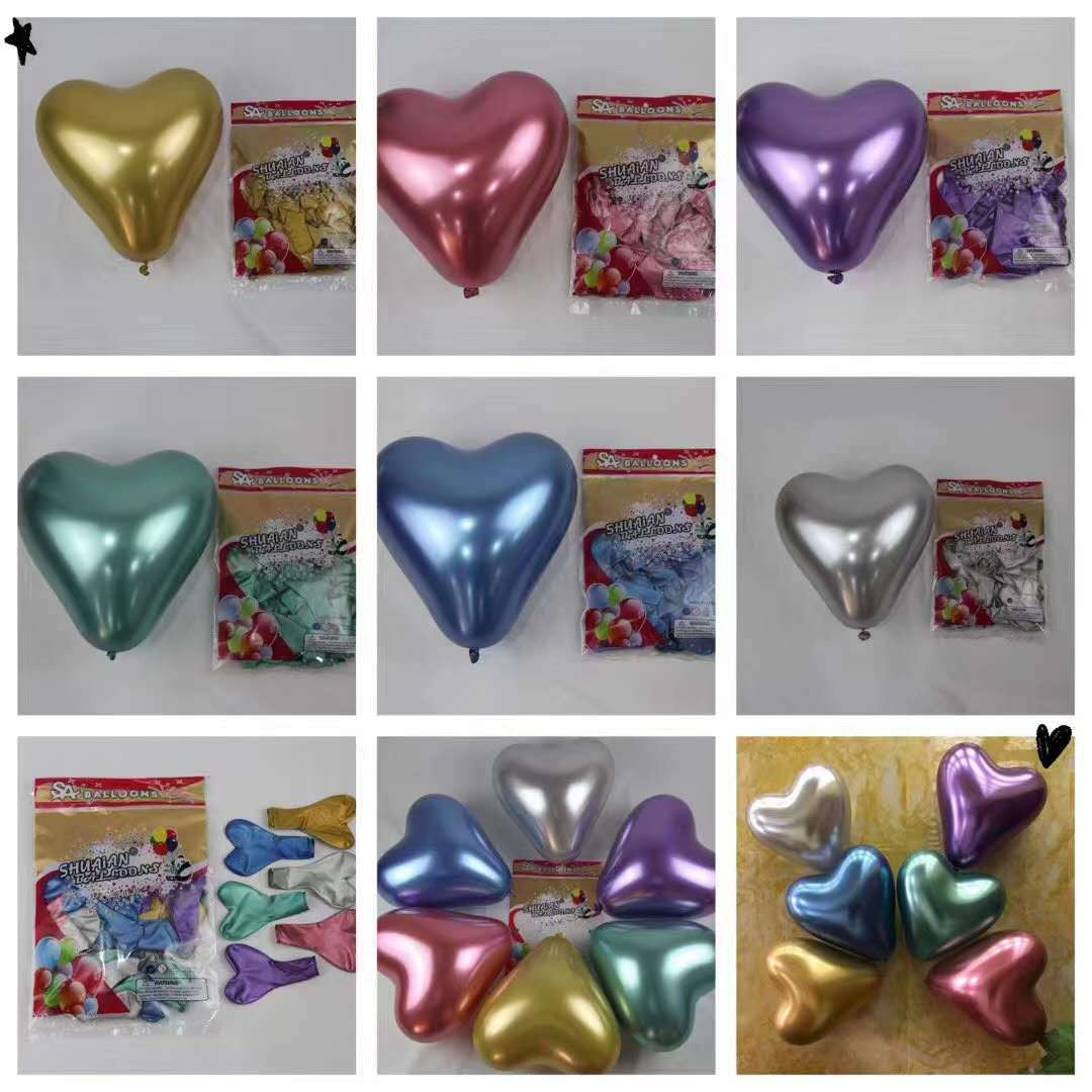 Christmas Birthday Simple Style Heart Shape Solid Color Emulsion Indoor Outdoor Party Balloons display picture 1