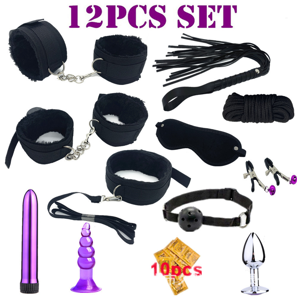 情趣捆绑套装12件套男女共用另类捆绑束缚套装成人用品刑具批发