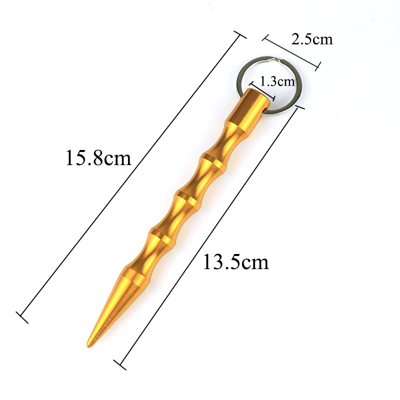 ذاتي للنساء-معدات الدفاع شكل هندسي سبائك الألومنيوم الصلبة اللون الذاتي-عصا الدفاع display picture 1