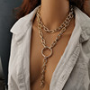 Accessory, long ring, chain hip-hop style, necklace, European style, punk style