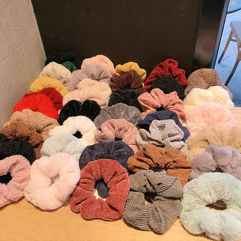 Headwear Classification Plush Cute Hair Scrunchies