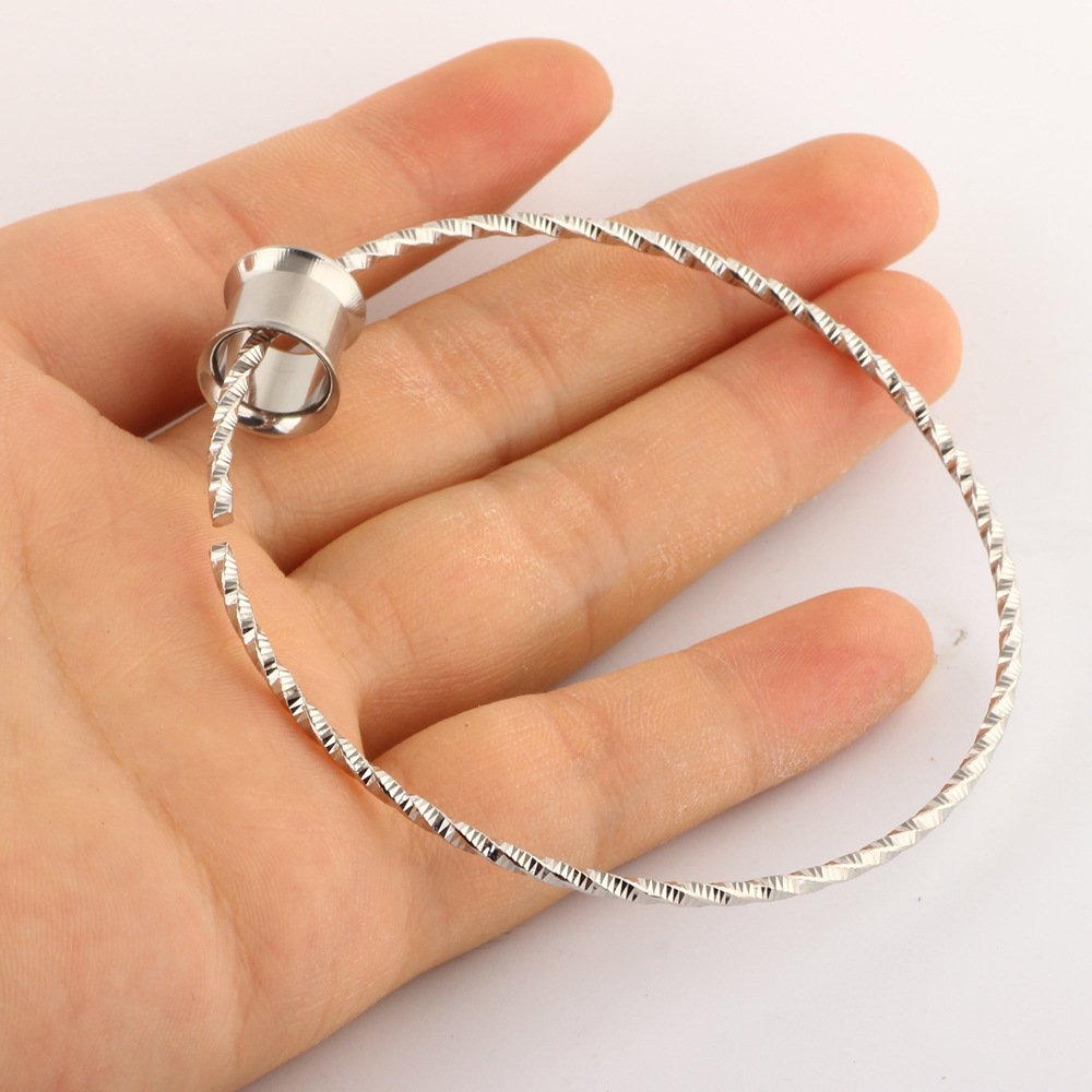 Rose Gold 20mm Stainless Steel Ear Expansion Twist Earring - Single Ear Plug for Auricle Piercing detail image 11