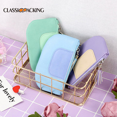 Summer New Fresh PU Striped Coin Student Storage Bag Available in Multiple Colors, Girly Style Card Case and Coin Purse