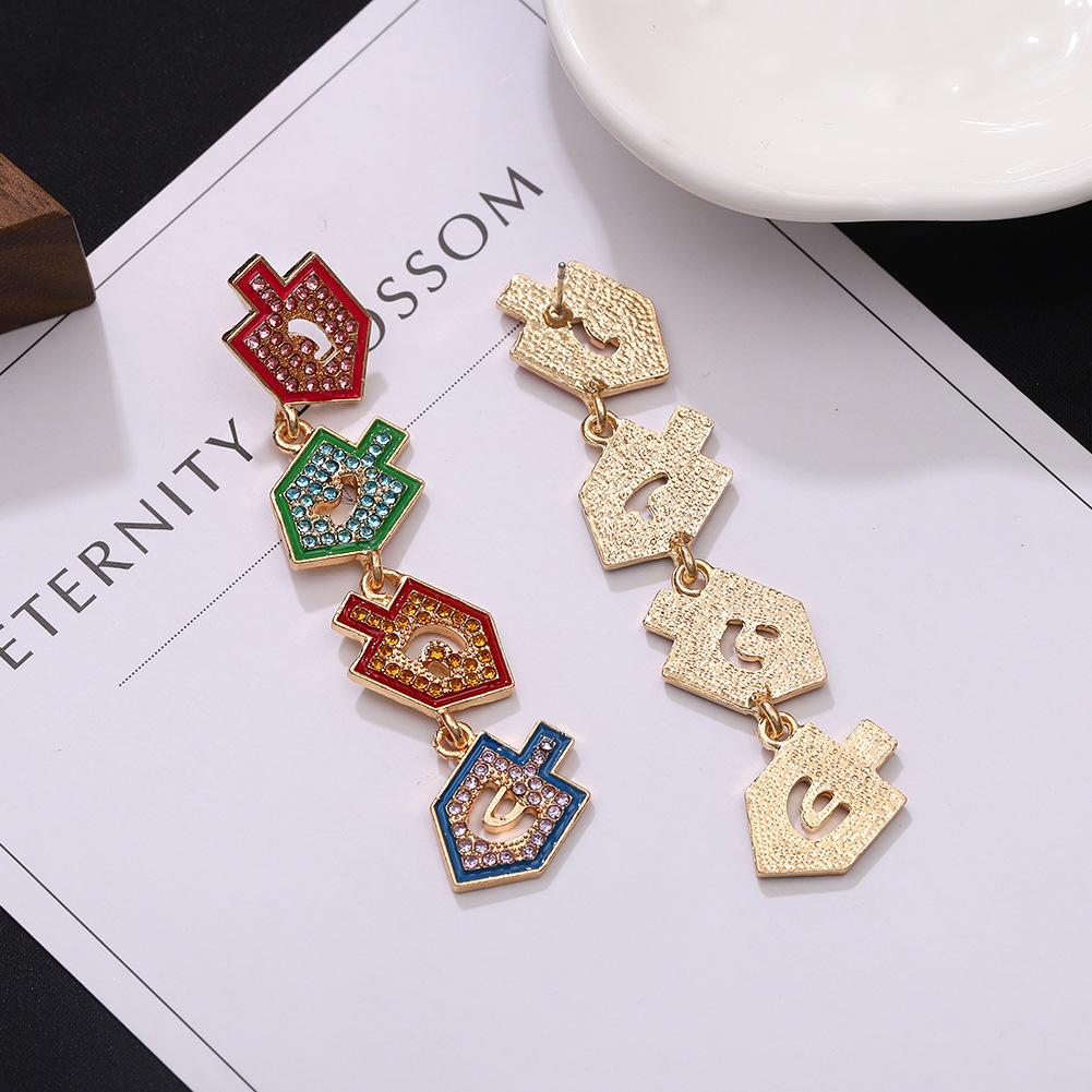 Christmas Series Rainbow Direction Sign Pendant Earrings display picture 6