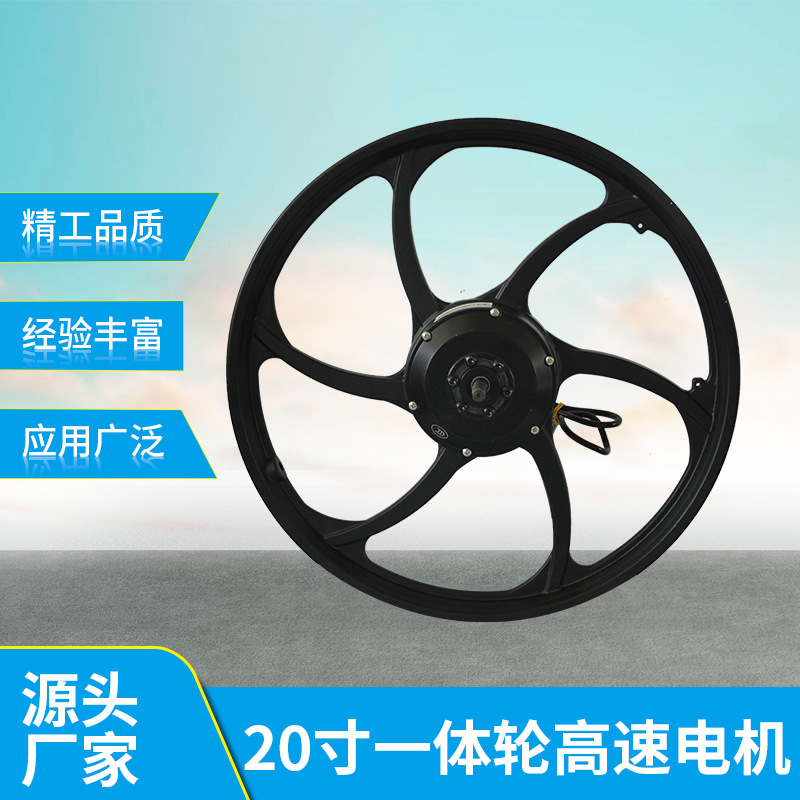 批发供应高速电机 20寸一体轮电机轮毂电机无刷有齿电机改装车用