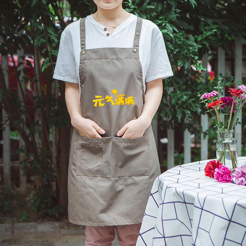 Cocina simple personalidad creativa moda adulto pareja delantal Halter de los hombres Ropa trabajo ajustable antifouling