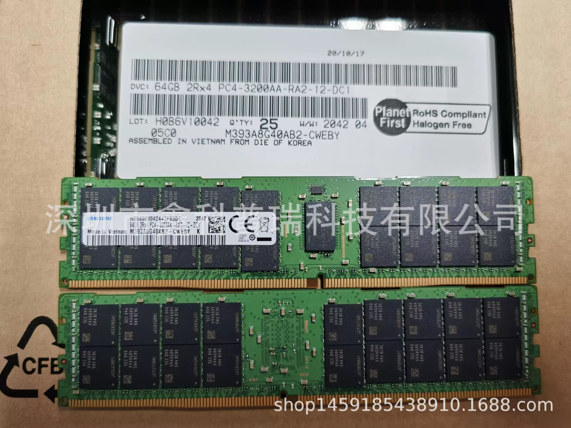 Подходит для Samsung DDR4 64GB 2Rx4 REG 3200 M393A8G40AB2-CWE серверная память