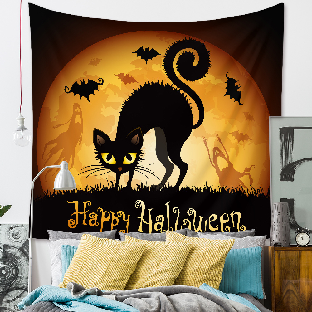 Halloween Room Wall Decoration Background Cloth Fabric Painting Tapestry Wholesale Nihaojewelry display picture 53