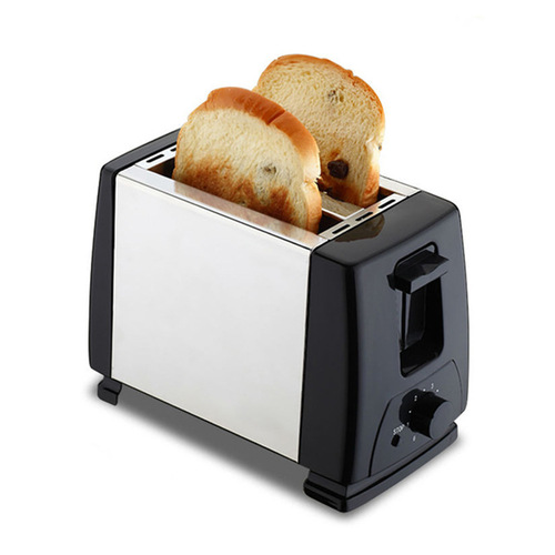 Household stainless steel toaster double slot toaster fully automatic mini breakfast toast 2 piece heating artifact