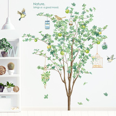 Nordic plant wall stickers big tree background stickers living room sofa decoration self-adhesive stickers green stickers ZDB-2188