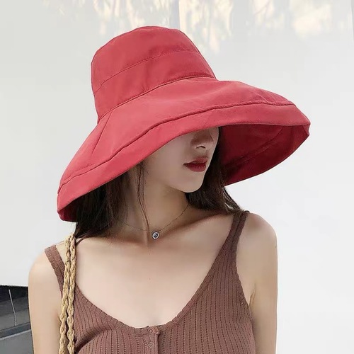 Foldable and convenient resort style fisherman hat retro basin hat summer beach hat wholesale