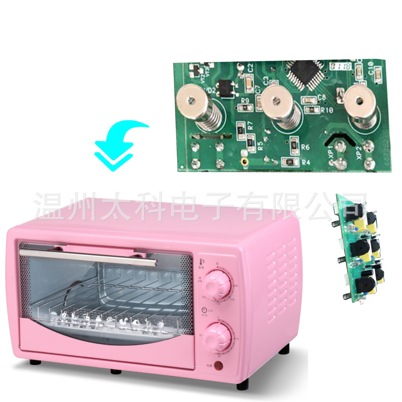 智能控制器PCBA，智能迷你烤箱，PCB研发设计