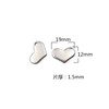 Accessory stainless steel heart-shaped, pendant, polishing cloth