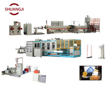 现货出口非洲PS白色泡沫一次性饭盒机 肉托盘生产线13583567600